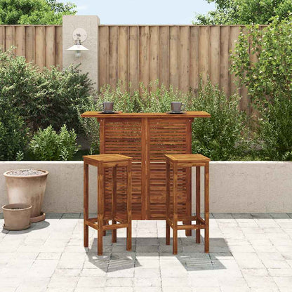 vidaXL Bar Table and Chair Set 3 Pieces Solid Acacia Wood
