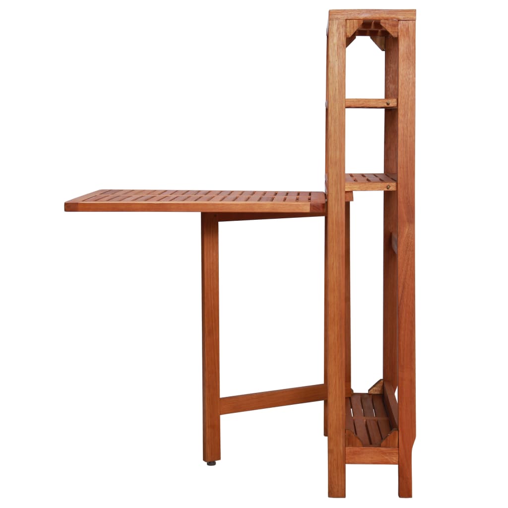 vidaXL Bistro Set | Natural wood | Solid acacia wood | 2-seater | Foldable