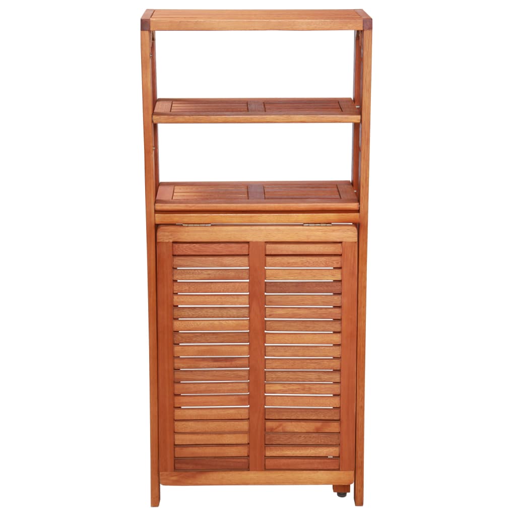vidaXL Bistro Set | Natural wood | Solid acacia wood | 2-seater | Foldable