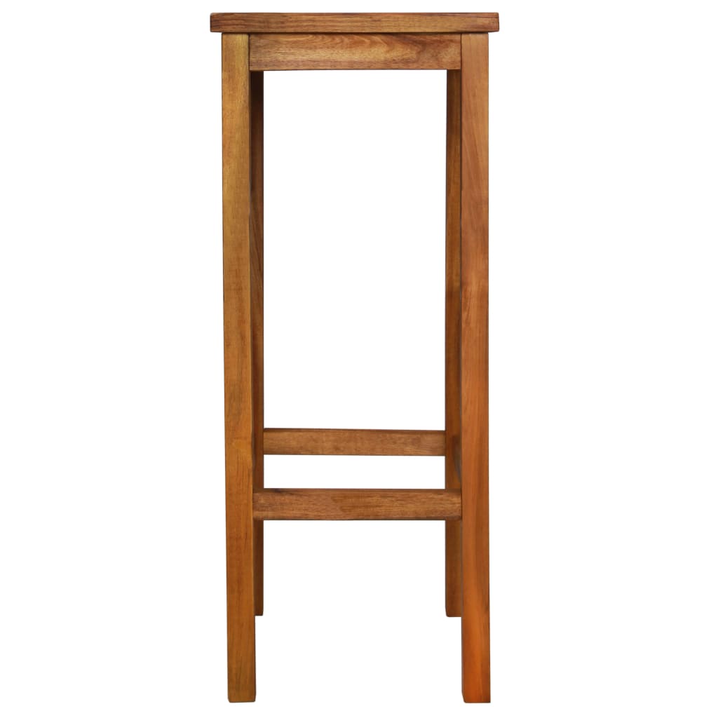 vidaXL Bar Chair | Set of 2 | Natural wood | Solid acacia wood | Medium
