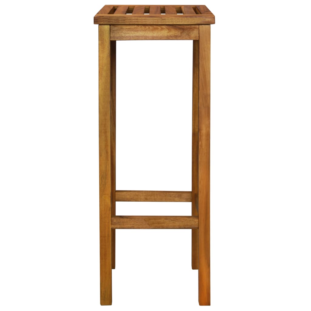 vidaXL Bar Chair | Set of 2 | Natural wood | Solid acacia wood | Medium