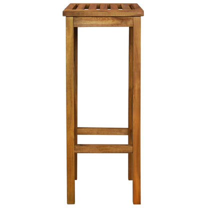vidaXL Bar Chair | Set of 2 | Natural wood | Solid acacia wood | Medium
