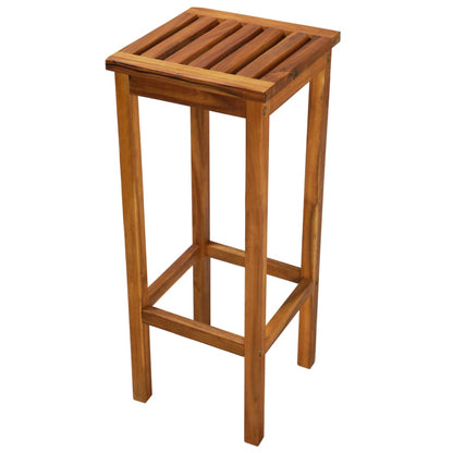 vidaXL Bar Chair | Set of 2 | Natural wood | Solid acacia wood | Medium