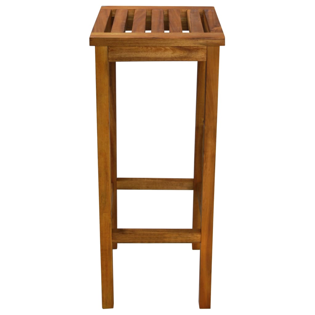 vidaXL Bar Chair | Set of 2 | Natural wood | Solid acacia wood | Medium