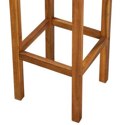 vidaXL Bar Chair | Set of 2 | Natural wood | Solid acacia wood | Medium