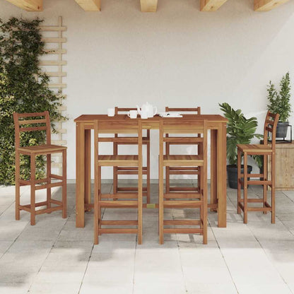 vidaXL Bar Table | Natural wood | Solid acacia wood | 150x70x105 cm | Durable