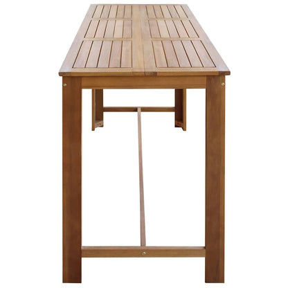 vidaXL Bar Table | Natural wood | Solid acacia wood | 150x70x105 cm | Durable