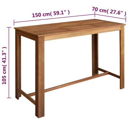 246670 vidaXL Bar Table and Stool Set 7 Pieces Solid Acacia Wood