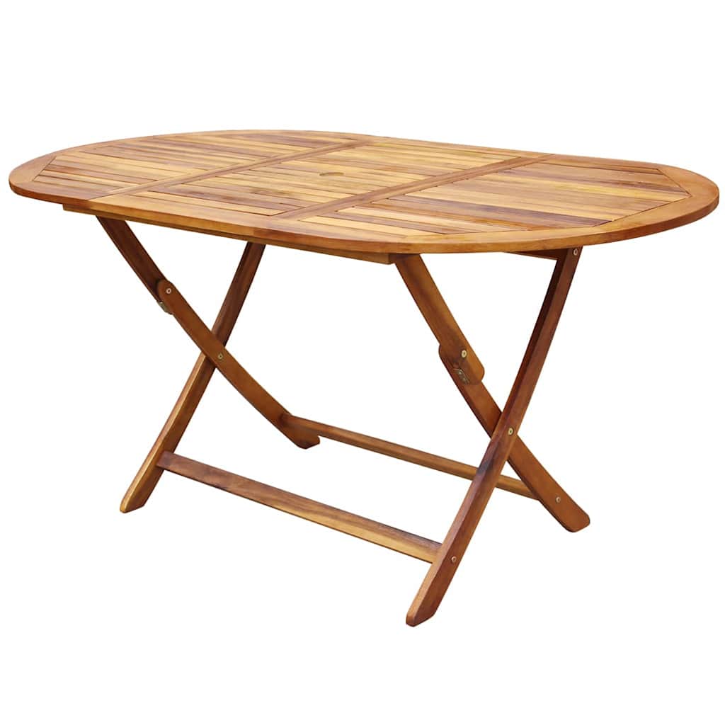 vidaXL Outdoor Dining Set 7 pcs Brown Solid eucalyptus wood