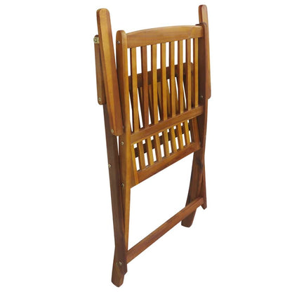 vidaXL Outdoor Dining Set 7 pcs Brown Solid eucalyptus wood