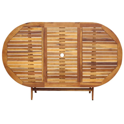 vidaXL Outdoor Dining Set 7 pcs Brown Solid eucalyptus wood