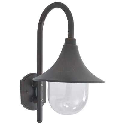 vidaXL Garden Wall Lamp E27 42 cm Aluminium Bronze