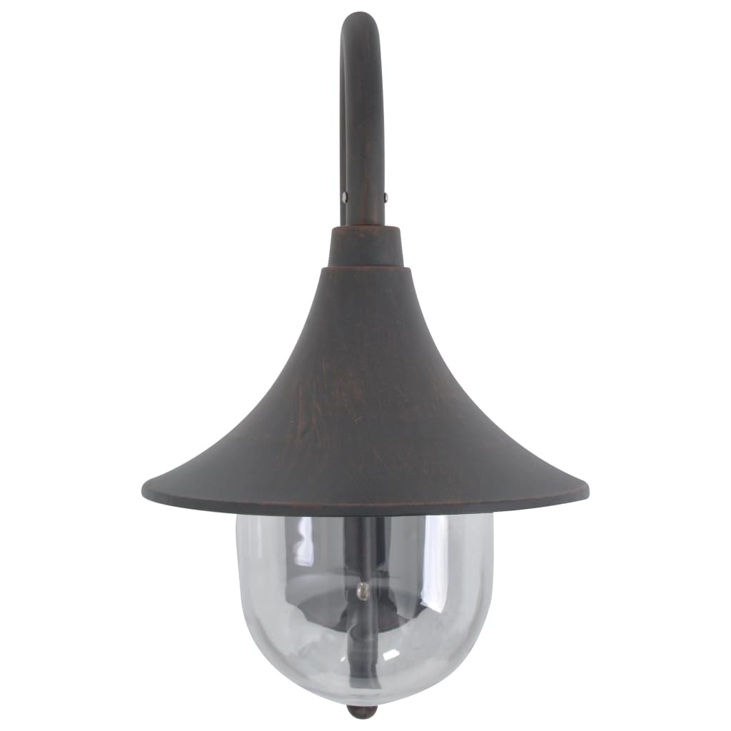 vidaXL Garden Wall Lamp E27 42 cm Aluminium Bronze