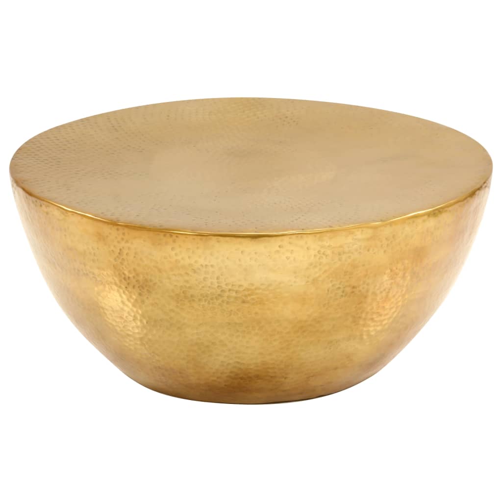 vidaXL Coffee Table Hammered Aluminium 70x30 cm Brass