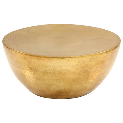 vidaXL Coffee Table Hammered Aluminium 70x30 cm Brass