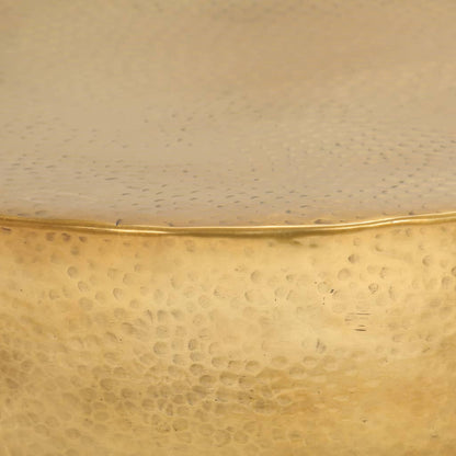 vidaXL Coffee Table Hammered Aluminium 70x30 cm Brass