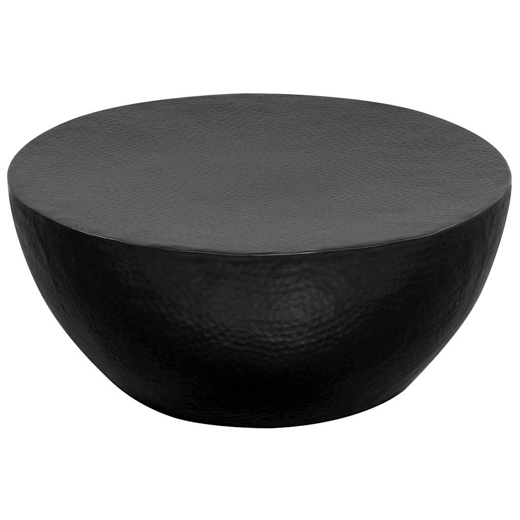 246510 vidaXL Coffee Table Hammered Aluminium 70x30 cm Black