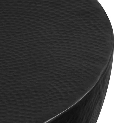 vidaXL Coffee Table Hammered Aluminium 70x30 cm Black