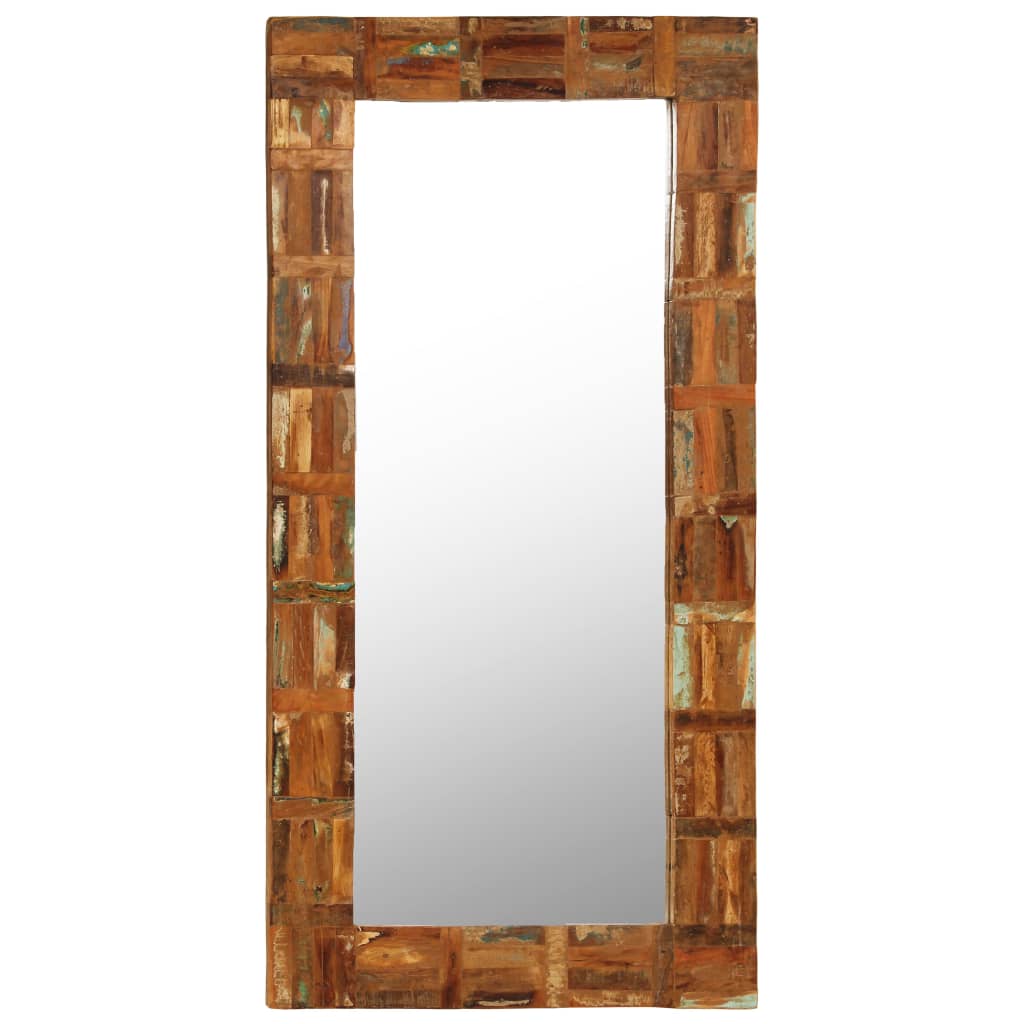 vidaXL Wall Mirror Solid Reclaimed Wood 60x120 cm