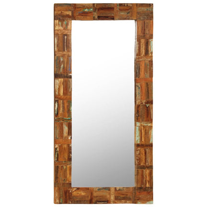 vidaXL Wall Mirror Solid Reclaimed Wood 60x120 cm
