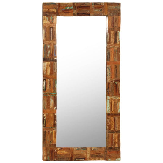 vidaXL Wall Mirror Solid Reclaimed Wood 60x120 cm