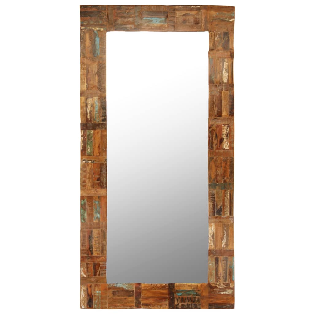 vidaXL Wall Mirror Solid Reclaimed Wood 60x120 cm
