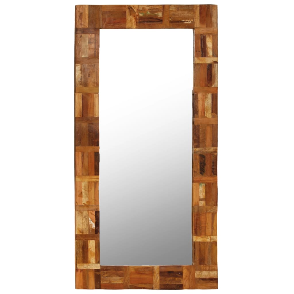 vidaXL Wall Mirror Solid Reclaimed Wood 60x120 cm