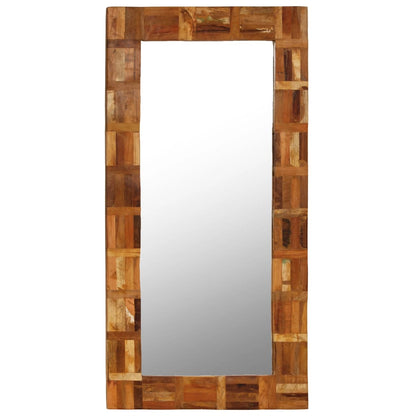 vidaXL Wall Mirror Solid Reclaimed Wood 60x120 cm