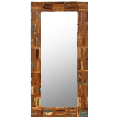 vidaXL Wall Mirror Solid Reclaimed Wood 60x120 cm