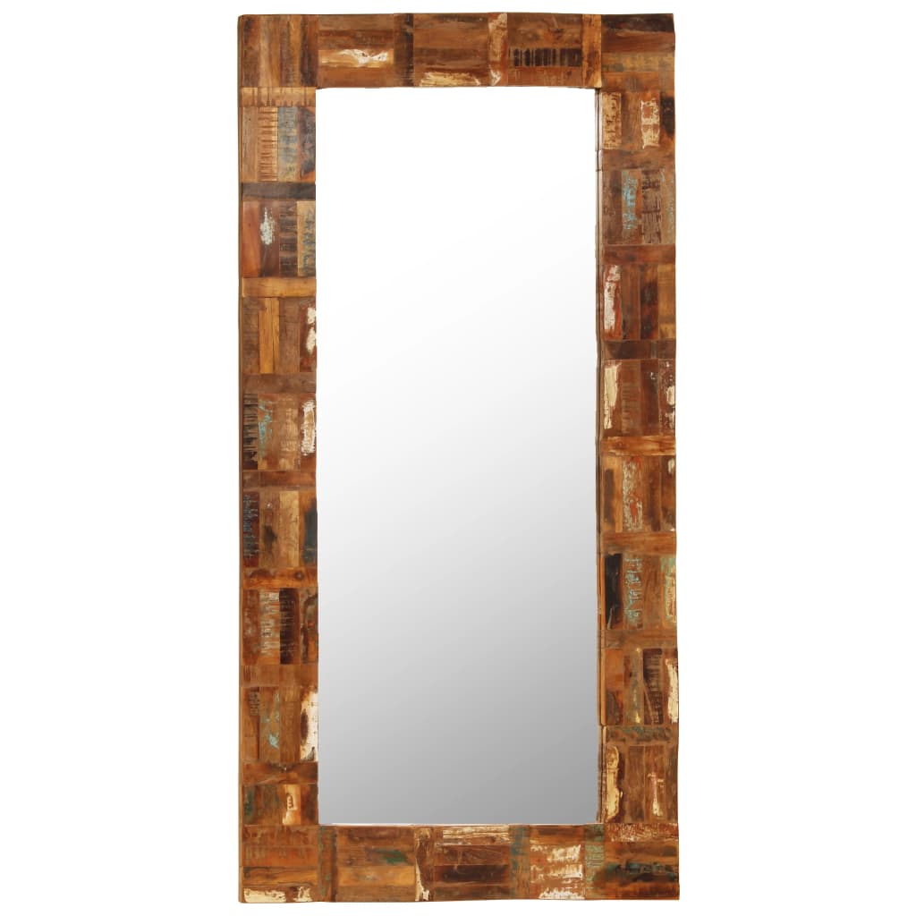vidaXL Wall Mirror Solid Reclaimed Wood 60x120 cm