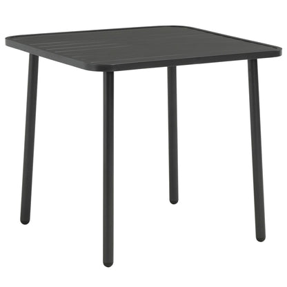 44258 vidaXL Garden Table Dark Grey 80x80x72 cm Steel