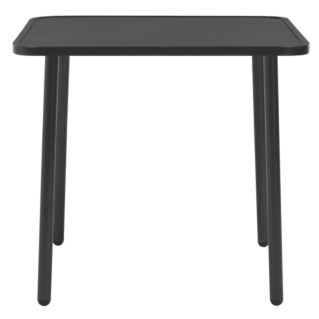 44258 vidaXL Garden Table Dark Grey 80x80x72 cm Steel