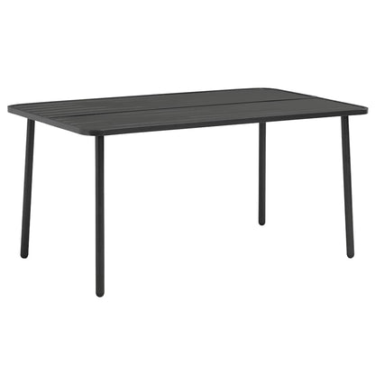 44259 vidaXL Garden Table Dark Grey 150x90x72 cm Steel