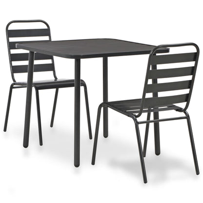 vidaXL Bistro Set | Dark Grey | E-coated and powder-coated steel | Standard