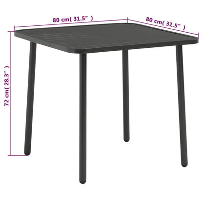 vidaXL Bistro Set | Dark Grey | E-coated and powder-coated steel | Standard