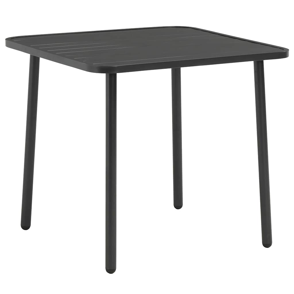 44261 vidaXL 3 Piece Bistro Set Steel Dark Grey