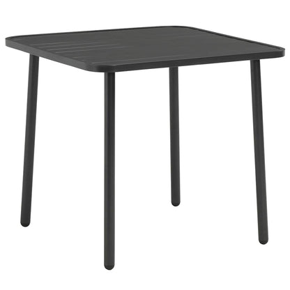 44261 vidaXL 3 Piece Bistro Set Steel Dark Grey