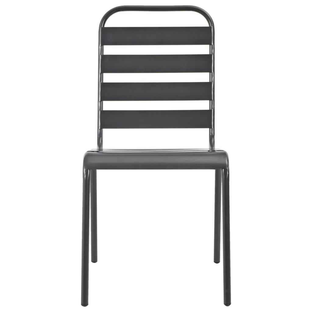 vidaXL Bistro Set | Dark Grey | E-coated and powder-coated steel | Standard