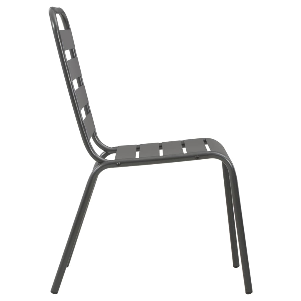vidaXL Bistro Set | Dark Grey | E-coated and powder-coated steel | Standard