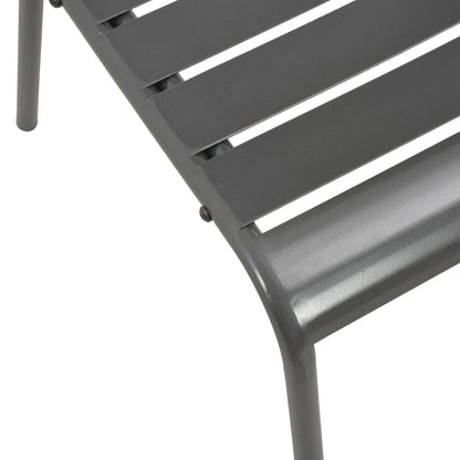 vidaXL Bistro Set | Dark Grey | E-coated and powder-coated steel | Standard