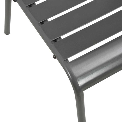 44261 vidaXL 3 Piece Bistro Set Steel Dark Grey