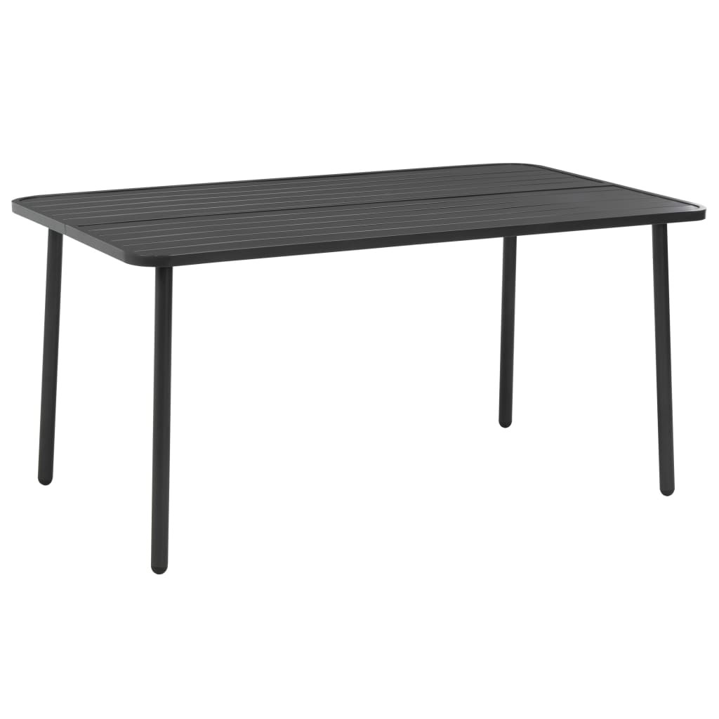 vidaXL Steel Dining Set | Dark grey | E-coated and powder-coated steel