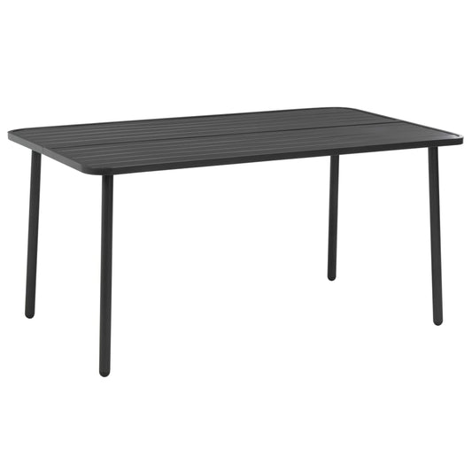 vidaXL Steel Dining Set | Dark grey | E-coated and powder-coated steel