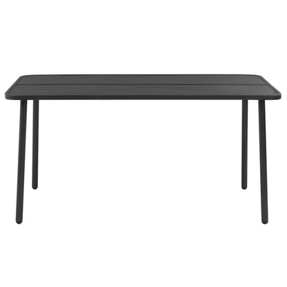 vidaXL Steel Dining Set | Dark grey | E-coated and powder-coated steel