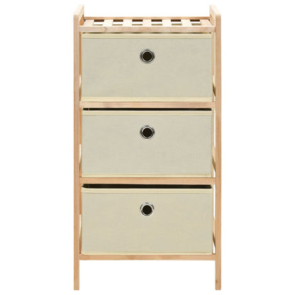 vidaXL Storage Rack | Beige | Solid Cedar wood, Polypropylene fabric