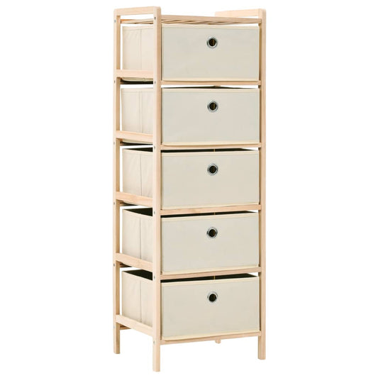 vidaXL Storage Rack | Beige, Cedar | Cedar Wood, Polypropylene | Medium