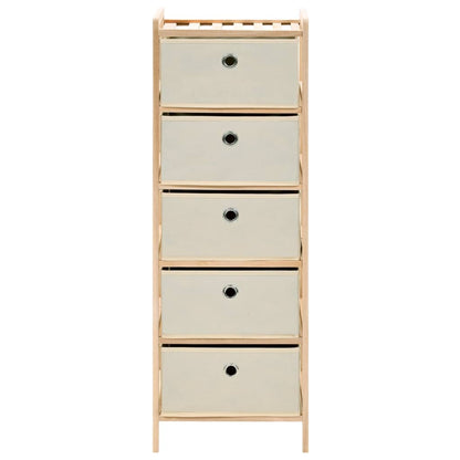 vidaXL Storage Rack | Beige, Cedar | Cedar Wood, Polypropylene | Medium