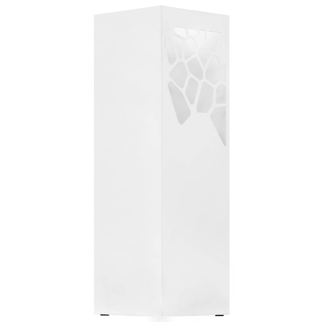 vidaXL Umbrella Stand Stones Steel White