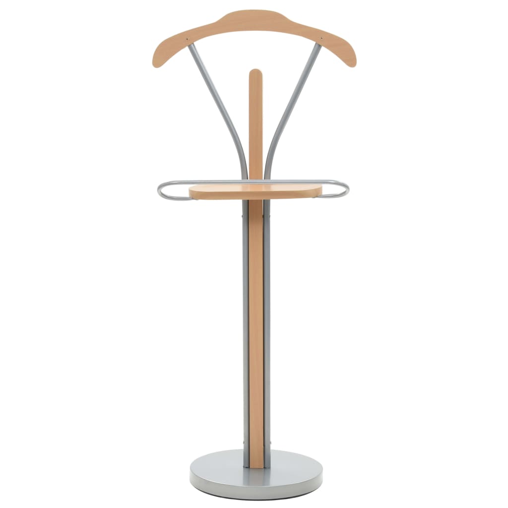 vidaXL Suit Stand | Natural | MDF | 107 cm tall | Lightweight | Clothing Rack