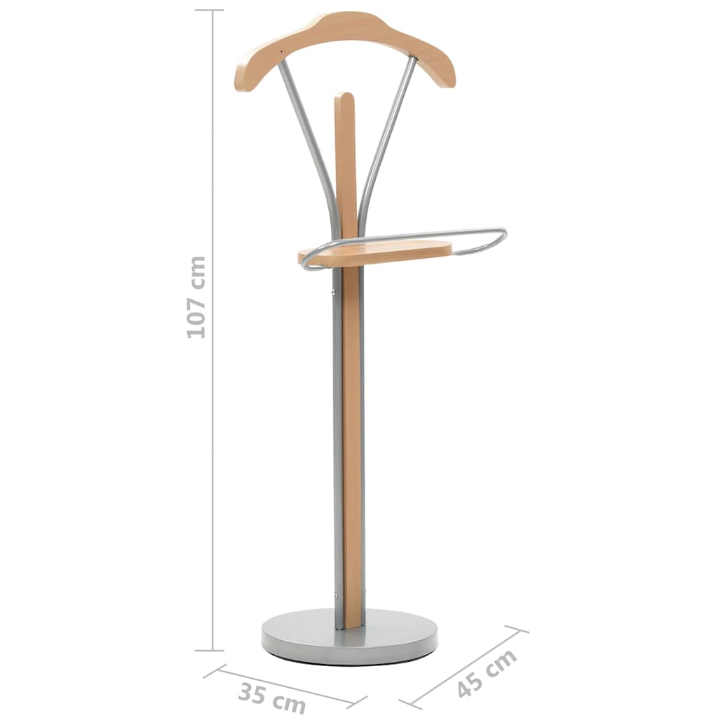 vidaXL Suit Stand | Natural | MDF | 107 cm tall | Lightweight | Clothing Rack